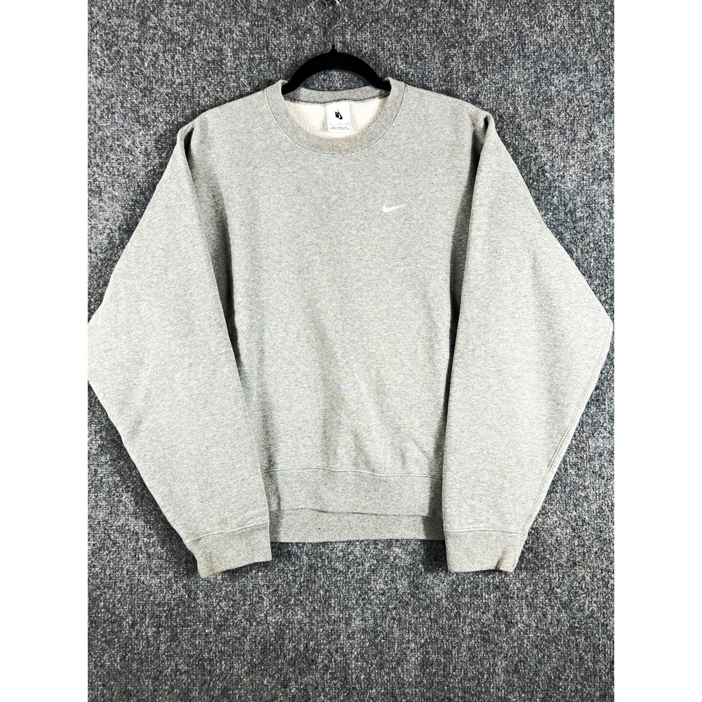 Vintage Nike Gray Crewneck Sweatshirt Men's Small Swoosh Made in Pakistan